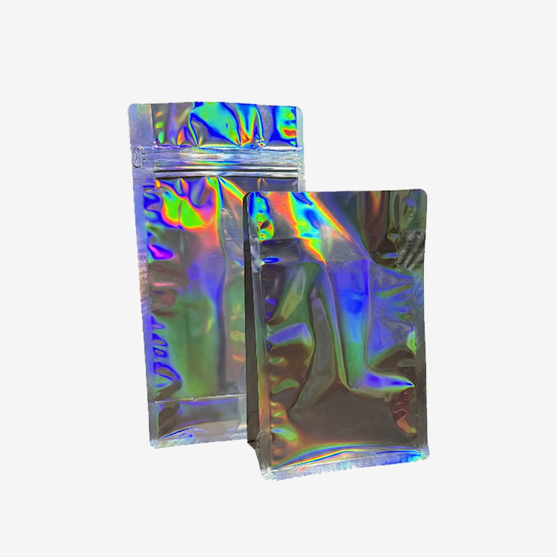 Bolsas Holográficas 8 Sellos Fondo Plano con Zipper