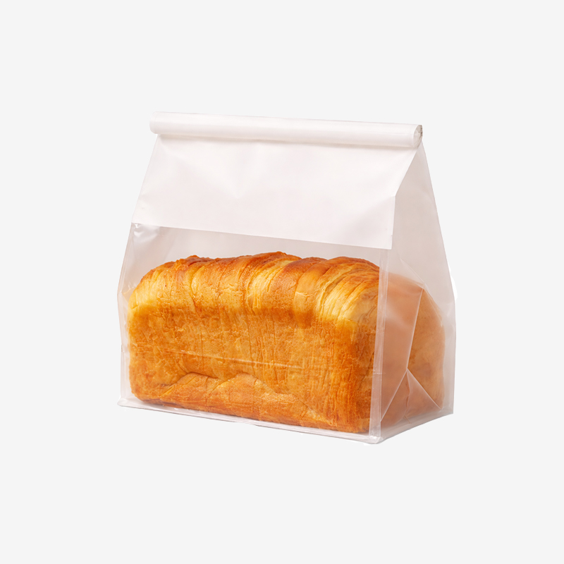 Bolsas papel arroz Horizontal para Pan con Tin Tie y Ventana